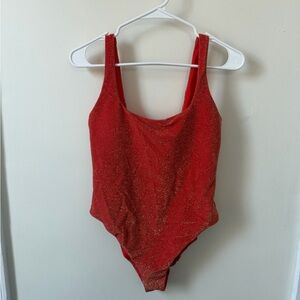 Aerie Sparkling Red One Piece Swimsuit